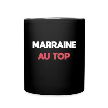 Patentante an der Spitze Geschenk Patin - Tasse einfarbig - Schwarz - Vorne