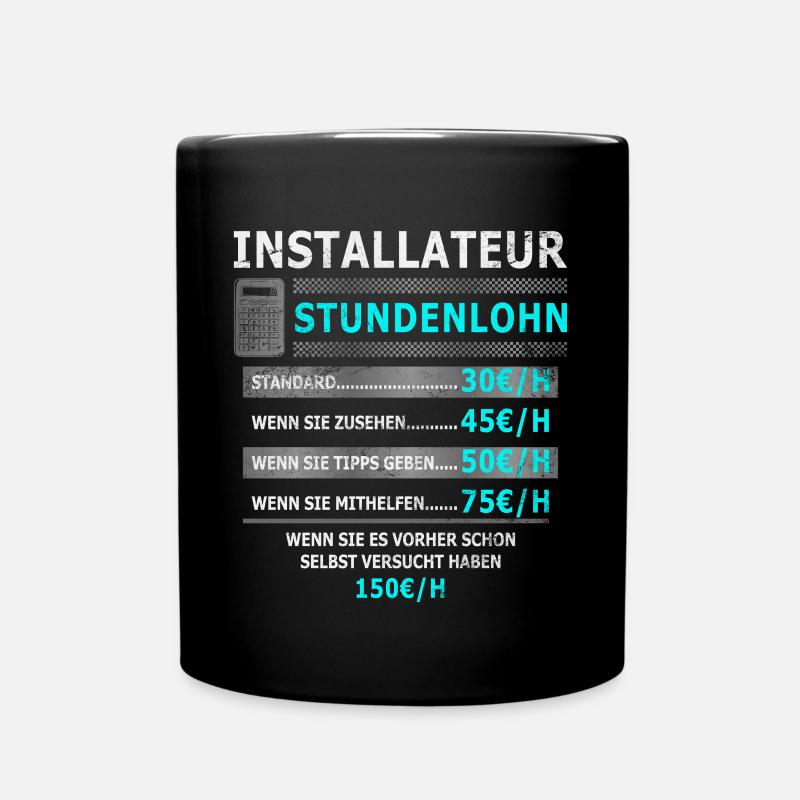 INSTALLATEUR - Tasse einfarbig - Schwarz