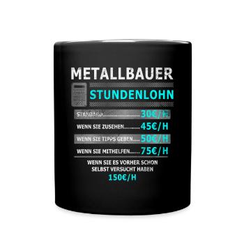 METALLBAUER - Tasse einfarbig - Schwarz - Vorne