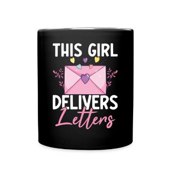 This Girl Delivers Letters Female - Full Colour Mug - black - Front