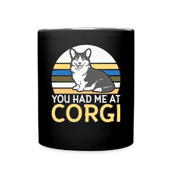 Corgi Gifts for Corgi Lovers - Full Colour Mug - black - Front