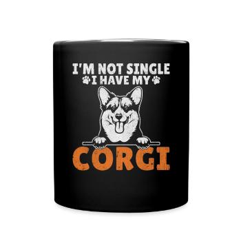 Corgi Gifts for Corgi Lovers - Full Colour Mug - black - Front
