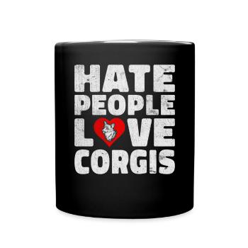 Corgi Gifts for Corgi Lovers - Full Colour Mug - black - Front