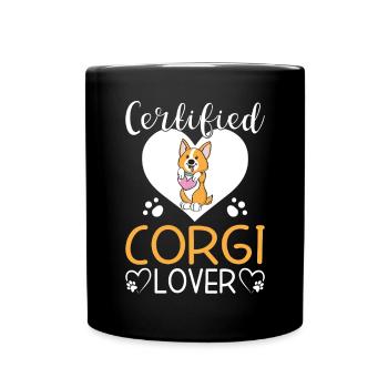 Corgi Gifts for Corgi Lovers - Full Colour Mug - black - Front
