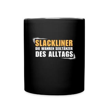 Slackline Slacklife Slacklining - Balance-Profi - Tasse einfarbig - Schwarz - Vorne