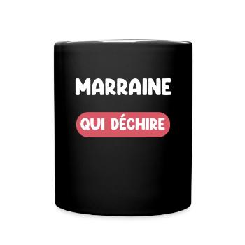 Patin, die rockt Patin Geschenk Patin - Tasse einfarbig - Schwarz - Vorne