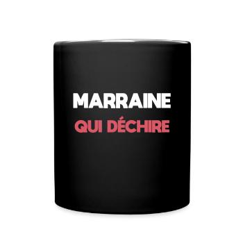 Patin, die rockt Patin Geschenk Patin - Tasse einfarbig - Schwarz - Vorne