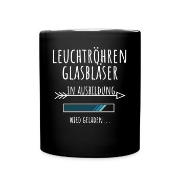 Leuchtröhrenglasbläser Ausbildung Beruf Geschenk - Tasse einfarbig - Schwarz - Vorne