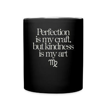 Signe du zodiaque Vierge : Perfection et - Mug uni - noir - Devant