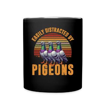 Pigeon Lovers Pigeons Bird Lovers - Full Colour Mug - black - Front