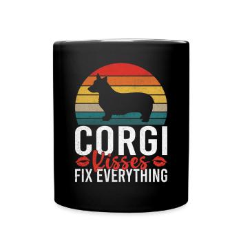 Corgi Gifts for Corgi Lovers - Full Colour Mug - black - Front