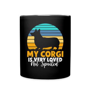 Corgi Gifts for Corgi Lovers - Full Colour Mug - black - Front