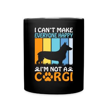 Corgi Gifts for Corgi Lovers - Full Colour Mug - black - Front