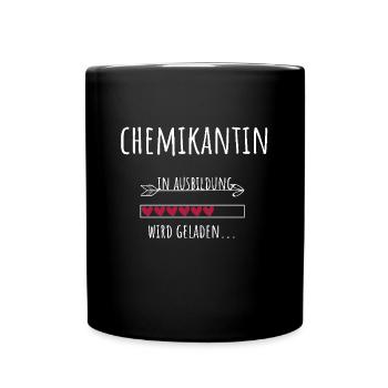 Chemikantin Ausbildung Beruf Geschenk - Tasse einfarbig - Schwarz - Vorne