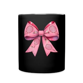 Coquette Bow Raquette de Badminton Rose - Mug uni - noir - Devant