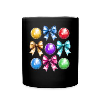 Coquette Bogen Boccia-Kugel Mütter Tag Bocci Band - Tasse einfarbig - Schwarz - Vorne