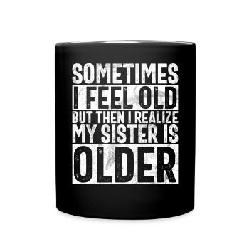 Sister Brother Matching Siblings Twins - Full Colour Mug - black - Front