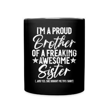 Sister Brother Matching Siblings Twins - Full Colour Mug - black - Front