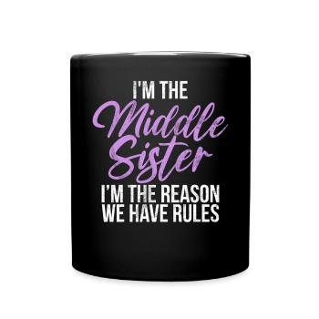 Sister Brother Matching Siblings Twins - Full Colour Mug - black - Front