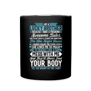 Sister Brother Matching Siblings Twins - Full Colour Mug - black - Front