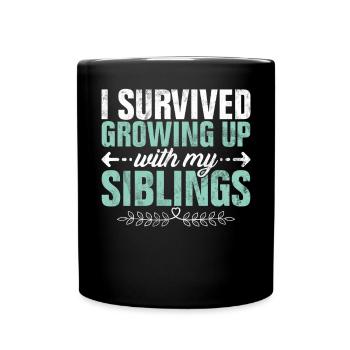 Sister Brother Matching Siblings Twins - Full Colour Mug - black - Front
