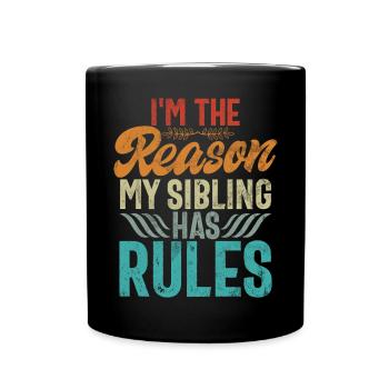 Sister Brother Matching Siblings Twins - Full Colour Mug - black - Front