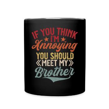 Sister Brother Matching Siblings Twins - Full Colour Mug - black - Front
