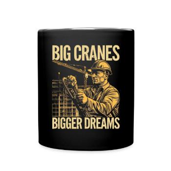 Crane Operator Job Profession Construction Worker - Full Colour Mug - black - Front