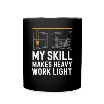 Crane Operator Job Profession Construction Worker - Full Colour Mug - black - Front