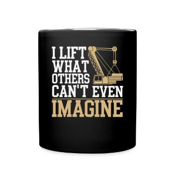 Crane Operator Job Profession Construction Worker - Full Colour Mug - black - Front