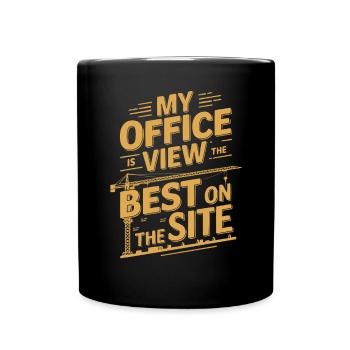 Crane Operator Job Profession Construction Worker - Full Colour Mug - black - Front