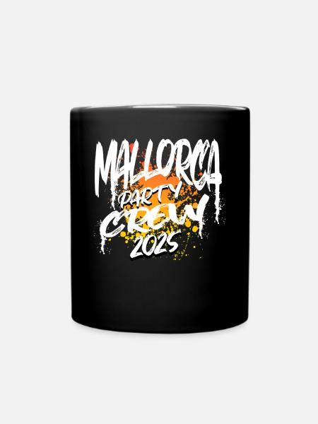 Mallorca Party Crew 2025 - Tasse einfarbig - Schwarz