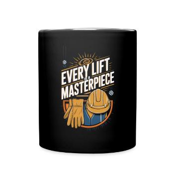 Crane Operator Job Profession Construction Worker - Full Colour Mug - black - Front