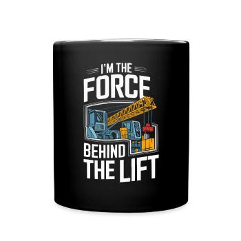 Crane Operator Job Profession Construction Worker - Full Colour Mug - black - Front