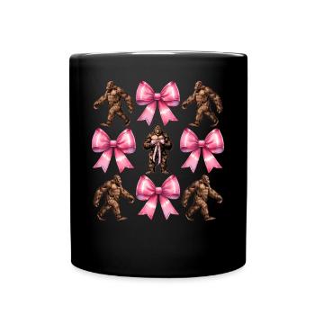 Coquette Bogen Bigfoot Sasquatch Yeti Rosa - Tasse einfarbig - Schwarz - Vorne