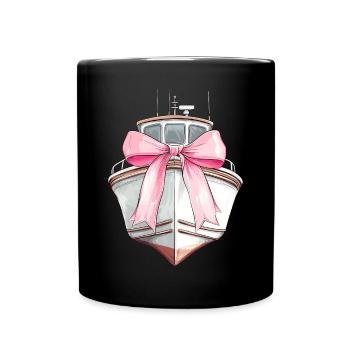 Coquette Bow Boating Capitaine Boater Ribbon - Mug uni - noir - Devant