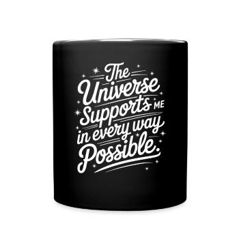 L’univers me soutient de toutes les manières - Mug uni - noir - Devant