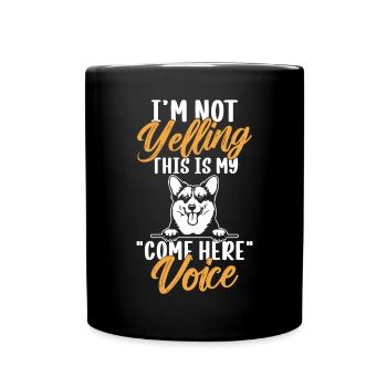 Corgi Gifts for Corgi Lovers - Full Colour Mug - black - Front