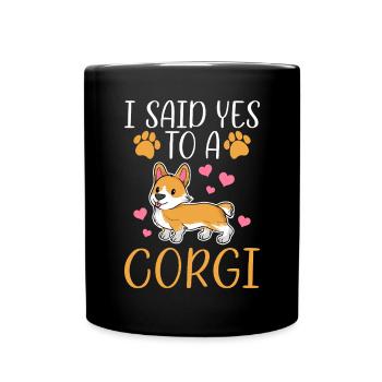 Corgi Gifts for Corgi Lovers - Full Colour Mug - black - Front