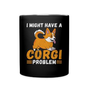 Corgi Gifts for Corgi Lovers - Full Colour Mug - black - Front
