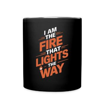 Je suis le feu qui allume le chemin Leo - Mug uni - noir - Devant