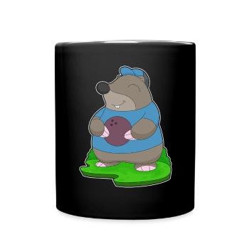Mole Bowling Bowling Ball - Full Colour Mug - black - Front
