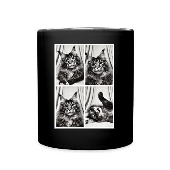 Élégante boîte photo Maine Coon - Mug uni - noir - Devant