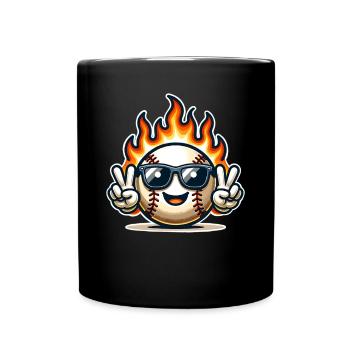 Base-ball - Mug uni - noir - Devant