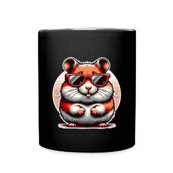 Hamster - Tasse einfarbig - Schwarz - Vorne