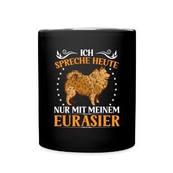 Talk only to Eurasier Eurasian Spitz - Full Colour Mug - black - Front