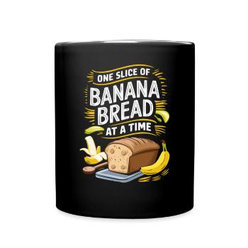 Banana Bread Eater Food Lover Breakfast Foodie - Full Colour Mug - black - Front