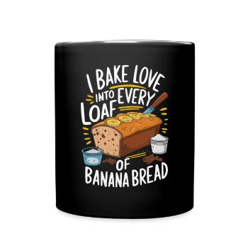 Banana Bread Eater Food Lover Breakfast Foodie - Mug uni - noir - Devant