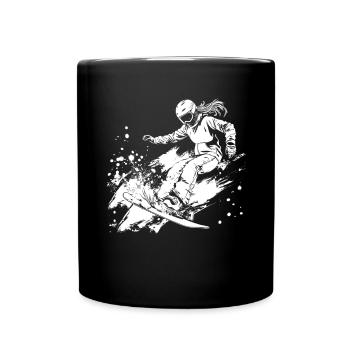 Snowboarder - Full Colour Mug - black - Front