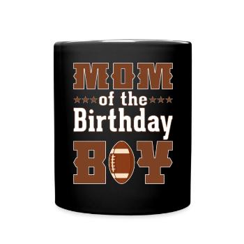American Football Geburtstagsfeier - Tasse einfarbig - Schwarz - Vorne